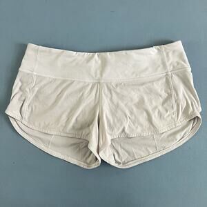 Lululemon Speed Up White Running Shorts 2.5”